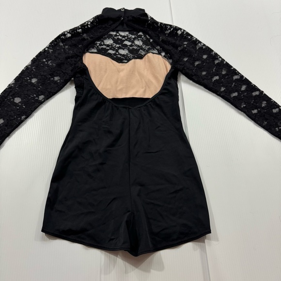 362. Women’s Balera Black Long Sleeve dance leotard (M) - Picture 6 of 8
